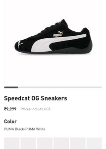 PUMA SPEEDCAT OG BLACK SNEAKERS UK 7(41)