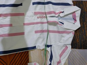 Striped Casual Shirt Cum Top
