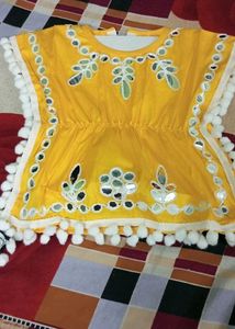 New Unused Fancy Girls Top &amp; Dhoti Set