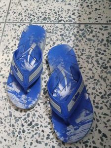 Blue Lehar Slippers