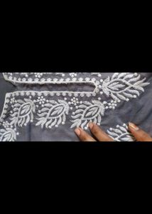 Chikan Embroidered Beatuiful Short Kurta 😇♡☆