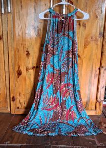 Tropical Print Maxi Dress