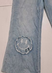 Patch Work Wide Leg Jean 🤍🧚
