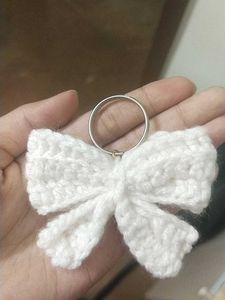 Crochet Bow Keychain