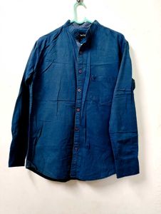Teal Blue Allen Solly Shirt For Men