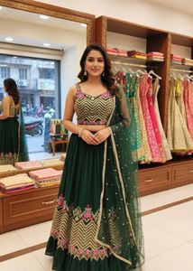 Mehndi Functions Lehenga Choli with Dupatta