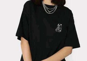 Black Panda Bear Graphic Tee