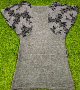 Grey Printed Casual Dress