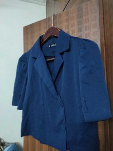 SALE 🛍️ Blue Wrap Top Cum Blazer