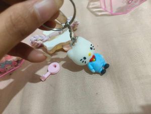 My Melody Small Storage Box With Rings Nd Keychain