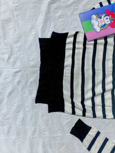 Y2K Striped Long Sleeve Winter Top