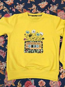 Fleece Women Printed Sweatshirt