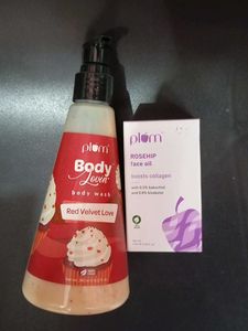 plum body wash and retinol serum combo