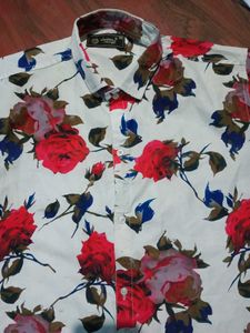 Floral Print Button-Down Shirt