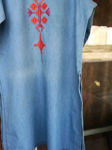 Denim Kurta In Good Condition  .