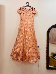 🆕 “Diva” Original Bridal Peach Sequins Gown
