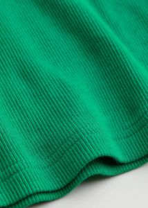 green racer back crop top