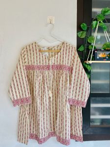 Pink Floral Print Top