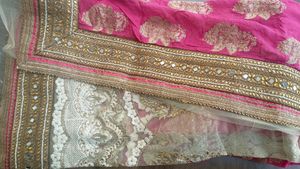 Mirror and Stone Work Saree