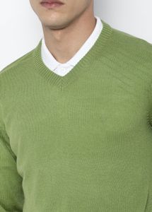 Forever 21 Men Vnech Green Sweater - M