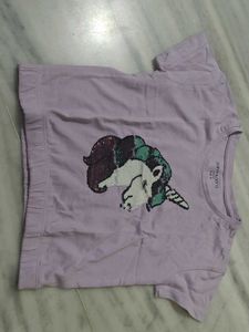 Cute Unicorn Reversible Tee