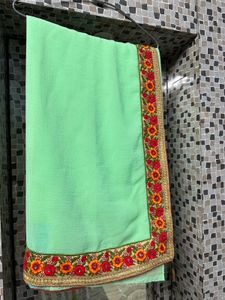 Beautiful Green Colour Saree