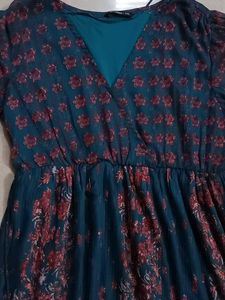 Plus Size Pleated Pattern Gown ...