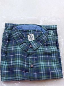 Bivol Green Plaid Flannel Shirt