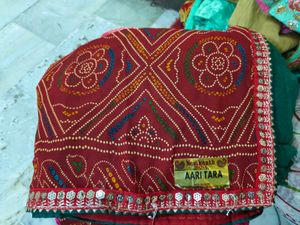 Bandhani Saree With Blouse Piece