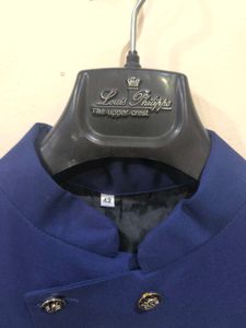 Royal blue waist coat.