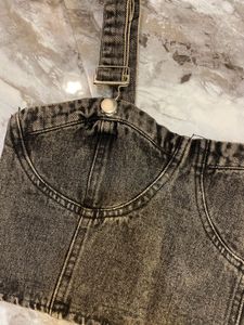 Charcoal Denim Corset XS-S