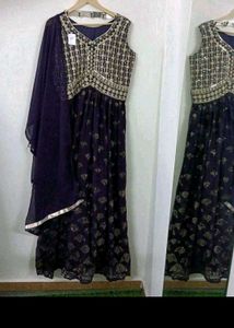 Elegant Teal Anarkali Kurta Set