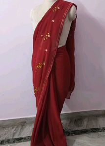 Elegant Maroon Saree