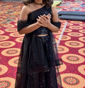 Girls&#39; Black Lahnga Kid’s Outfit