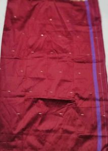 Elegant Maroon Striped Saree