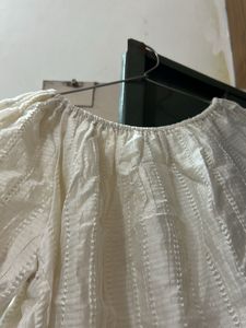 White Puff Sleeve Top