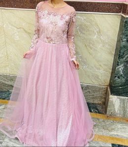 Elegant Pink Ethnic Gown