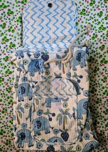 New Handblock Quilted Backpack For Kids