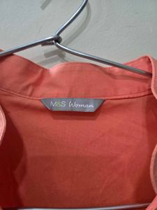 Peach Shirt Marks &amp; Spencer