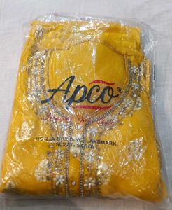 Apco Yellow Embellished Salwar Suit