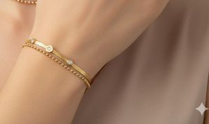 Elegant Gold-Tone Bracelet | Waterproof