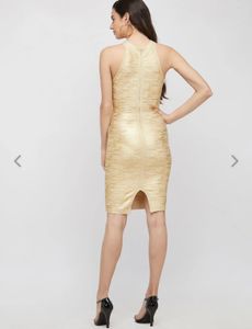 Golden bodycon dress