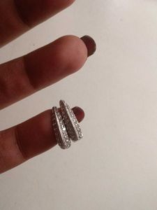 Sparkling Silver Hoop Earrings