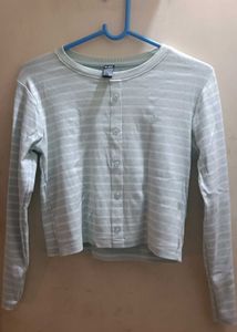 Striped Crop Top - Light Green