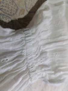 White Eyelet Top