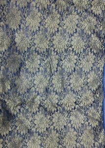 Exquisite Blue Brocade Fabric
