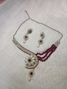 Elegant Pearl & Rhinestone Jewelry Set