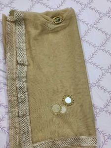 Women Beige Net Duppata
