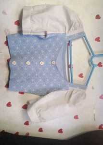 Cute Blue Korean Knit Top.