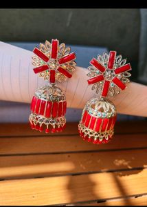Red Earrings/Jhumka